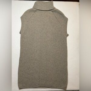 VINCE Sleeveless Turtleneck Sweater Dress Grey Knit Cashmere Wool Blend Small